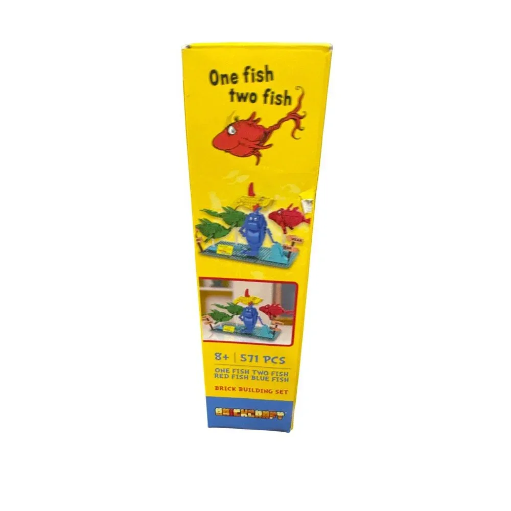 Dr. Seuss One Fish Two Fish 571-Piece Brick Building Set For Ages 8+ Compatible
